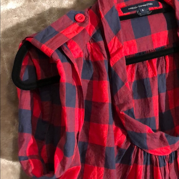 French Connection Plaid Flannel Blouse - Picture 4 of 7